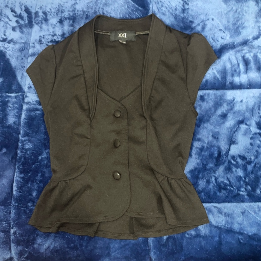 F21 romantic peplum top